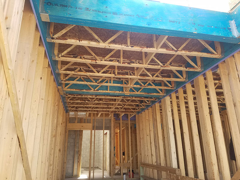 Open Joist floor in a 36-Unit Multi-Family Dwelling in Tonawonda, NY